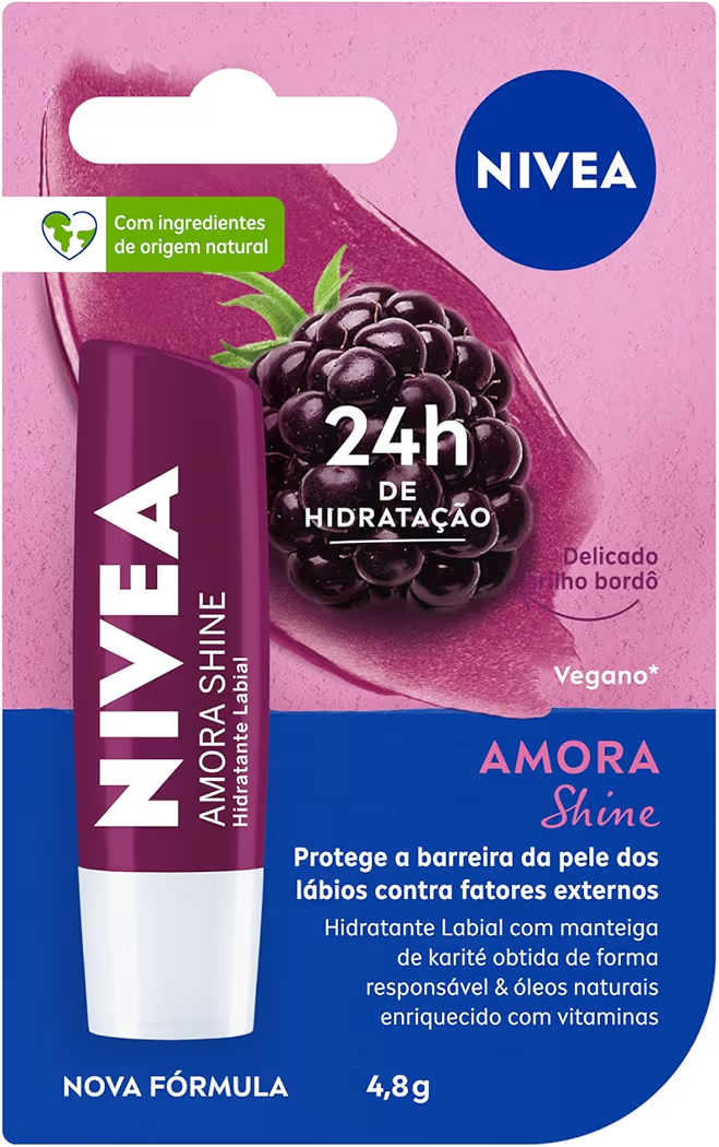 Nivea Hidratante Labial Amora Shine 4,8 G